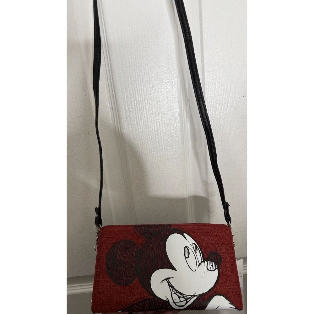 Disney Mickey Mouse Red Wristlet Crossbody Wallet Walt Disney World Disney Parks